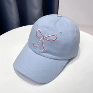หมวกแก๊ปกันแดด cotton cap ฝ้าย (ปักโบว์)