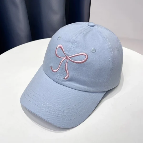 หมวกแก๊ปกันแดด cotton cap ฝ้าย (ปักโบว์)
