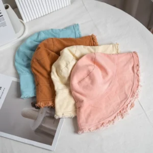 หมวกบักเก็ต ผ้ายีนส์ ชายรุ่ย ปรับขอบได้ ทรงสวย สีพื้น มินิมอล bucket Ins ใส่เที่ยว